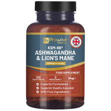 Load image into Gallery viewer, Tabletas de KSM-66 Ashwagandha y Melena de León / KSM-66 Ashwagandha and Lions Mane Tablets
