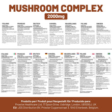 Load image into Gallery viewer, Complejo Avanzado de Hongos | 6 Hongos – 120 Tabletas Veganas/ Advanced Mushroom Complex | 6 Mushrooms - 120 Vegan Tablets