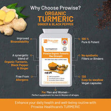 Cargar imagen en el visor de la galería, Cúrcuma Orgánica Curcumina 720 mg – 120 Cápsulas / Organic Turmeric Curcumin 720mg - 120 Capsules