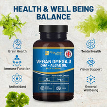 Cargar imagen en el visor de la galería, Omega-3 Vegano DHA de Algas 60 Softgels | Con Vitamina E – Prowise/ Vegan Omega-3 DHA from Algae Oil | 60 Softgels with Vitamin E- Prowise