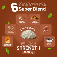 Load image into Gallery viewer, Complejo Avanzado de Hongos | 6 Hongos – 120 Tabletas Veganas/ Advanced Mushroom Complex | 6 Mushrooms - 120 Vegan Tablets