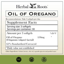 Cargar imagen en el visor de la galería, Cápsulas de Aceite de Orégano Herbal Roots/ Herbal Roots Oil of Oregano Capsules