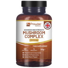 Load image into Gallery viewer, Complejo Avanzado de Hongos | 6 Hongos – 120 Tabletas Veganas/ Advanced Mushroom Complex | 6 Mushrooms - 120 Vegan Tablets