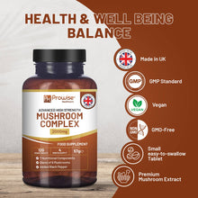 Load image into Gallery viewer, Complejo Avanzado de Hongos | 6 Hongos – 120 Tabletas Veganas/ Advanced Mushroom Complex | 6 Mushrooms - 120 Vegan Tablets