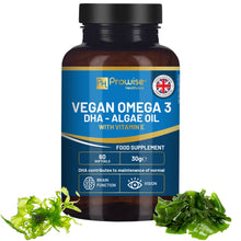 Cargar imagen en el visor de la galería, Omega-3 Vegano DHA de Algas 60 Softgels | Con Vitamina E – Prowise/ Vegan Omega-3 DHA from Algae Oil | 60 Softgels with Vitamin E- Prowise