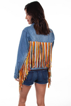 Load image into Gallery viewer, FRINGE DENIM JACKET