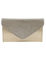 Cargar imagen en el visor de la galería, LA REGALE CONVERTIBLE ANNA CRYSTAL FLAP ENVELOPE CLUTCH