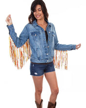 Load image into Gallery viewer, FRINGE DENIM JACKET
