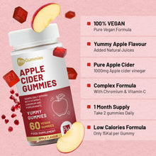 Load image into Gallery viewer, Vinagre de Manzana en Gomitas Veganas 1000 mg – Alta Potencia / Vegan Apple Cider Vinegar Gummies | High Strength 1000mg
