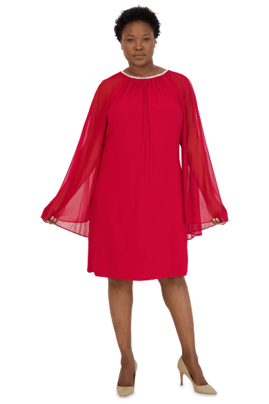 Floaty chiffon sleeves dress