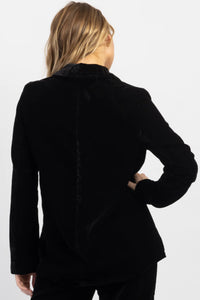 Black velvet blazer