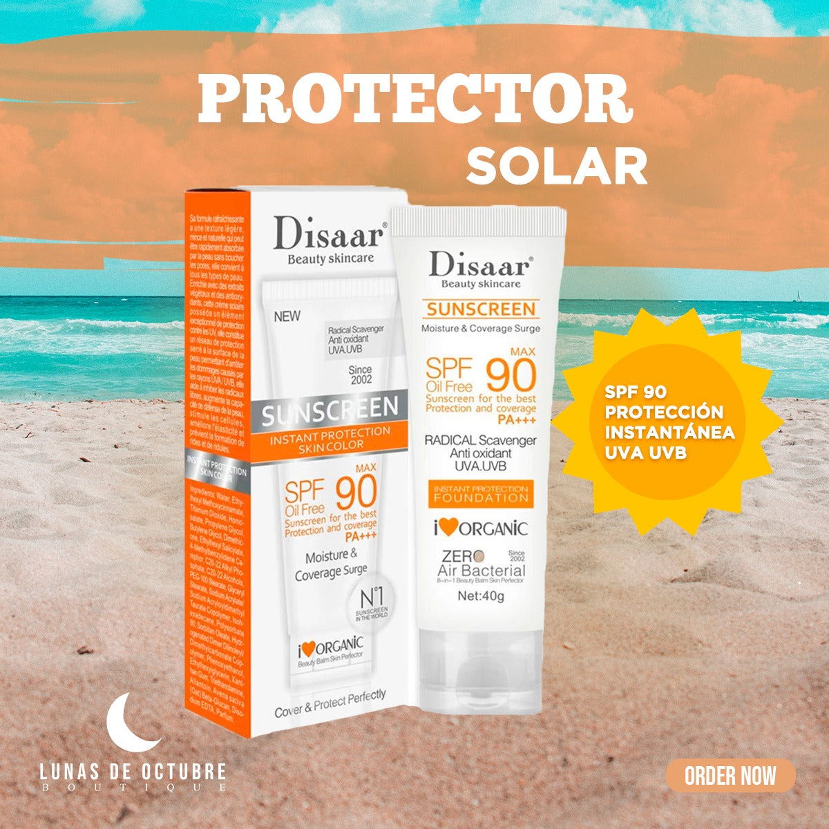 CREMA HIDRATANTE CON PROTECCIÓN SOLAR SPF90