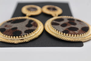 STAY WILD LEOPARD GOLD EARRINGS