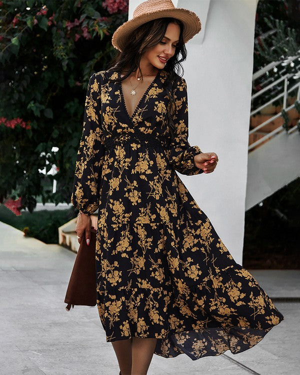 FLORAL HEM DRESS