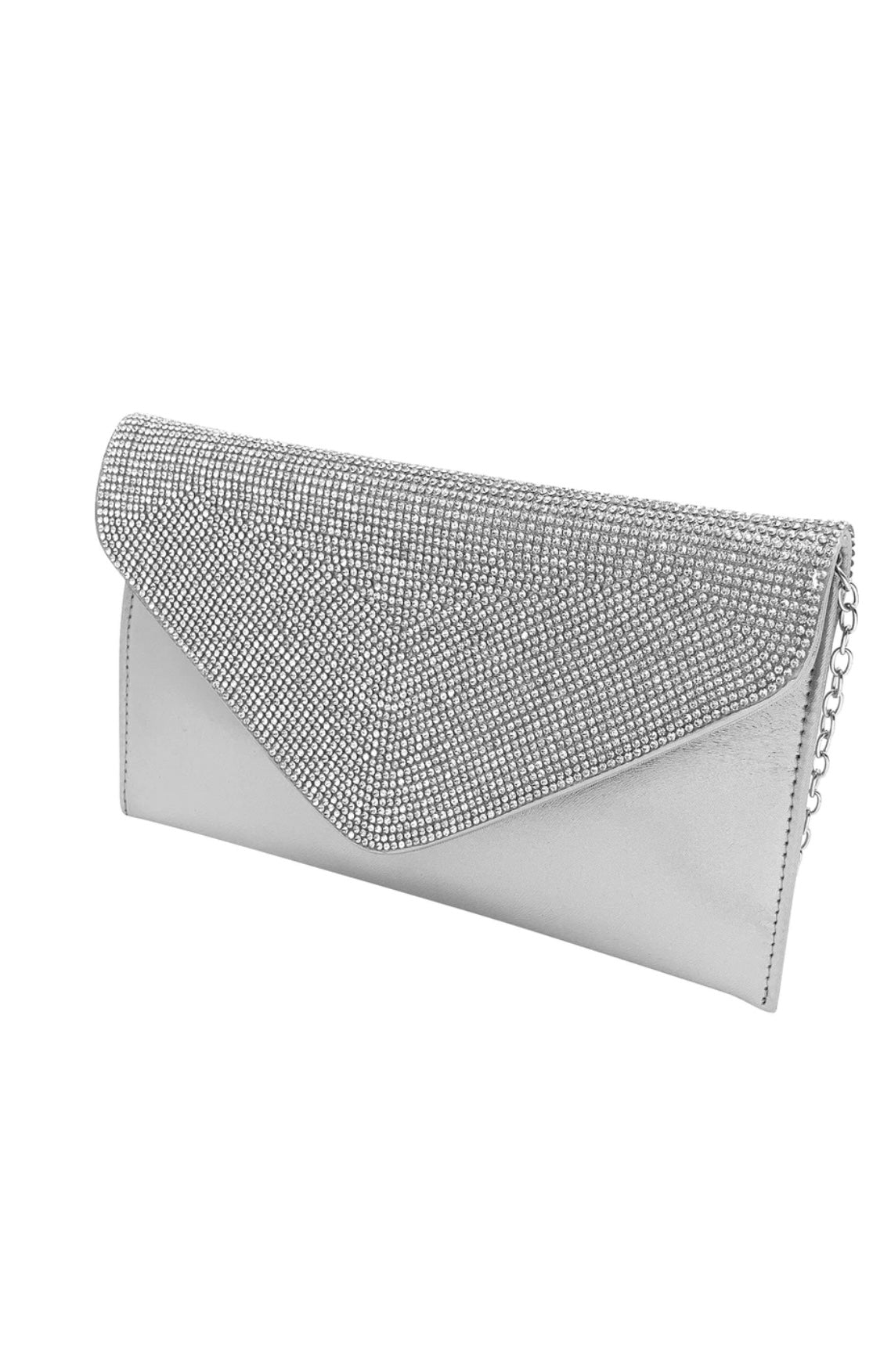 LA REGALE CONVERTIBLE ANNA CRYSTAL FLAP ENVELOPE CLUTCH