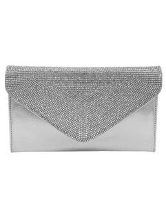 LA REGALE CONVERTIBLE ANNA CRYSTAL FLAP ENVELOPE CLUTCH