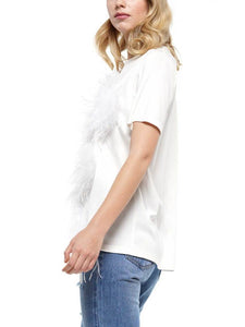 WHY OSTRICH FEATHER T-SHIRT