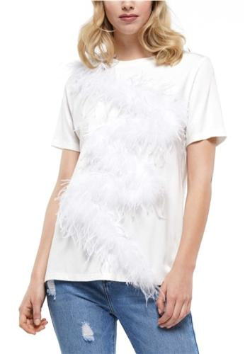 WHY OSTRICH FEATHER T-SHIRT