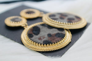 STAY WILD LEOPARD GOLD EARRINGS