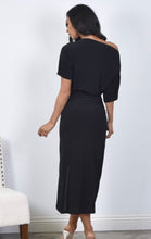 Load image into Gallery viewer, LOVELY ORANGE RUCHED WRAP DRESS
