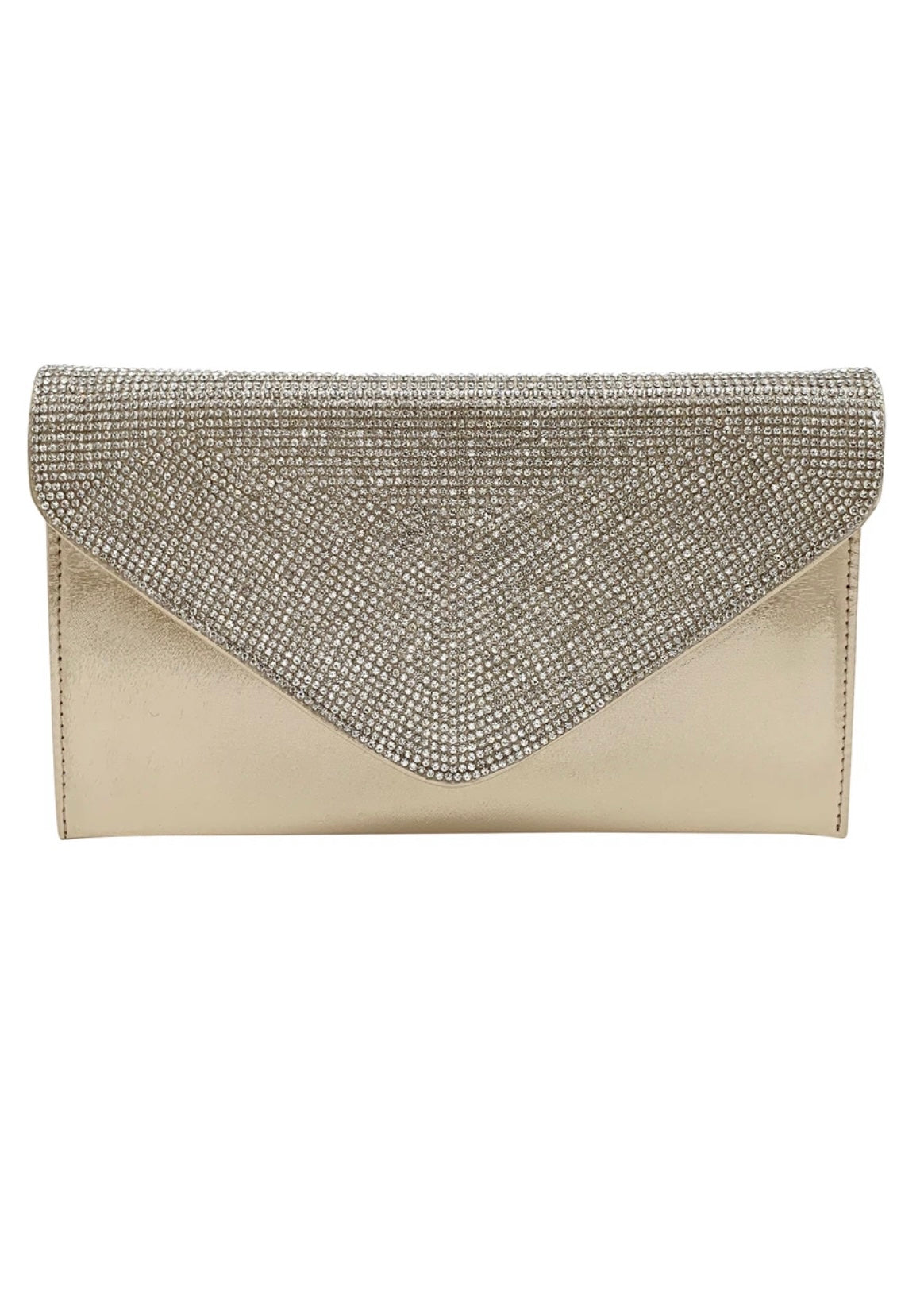 LA REGALE CONVERTIBLE ANNA CRYSTAL FLAP ENVELOPE CLUTCH