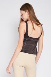 BLACK SLEEVELESS BUSTIER TOP